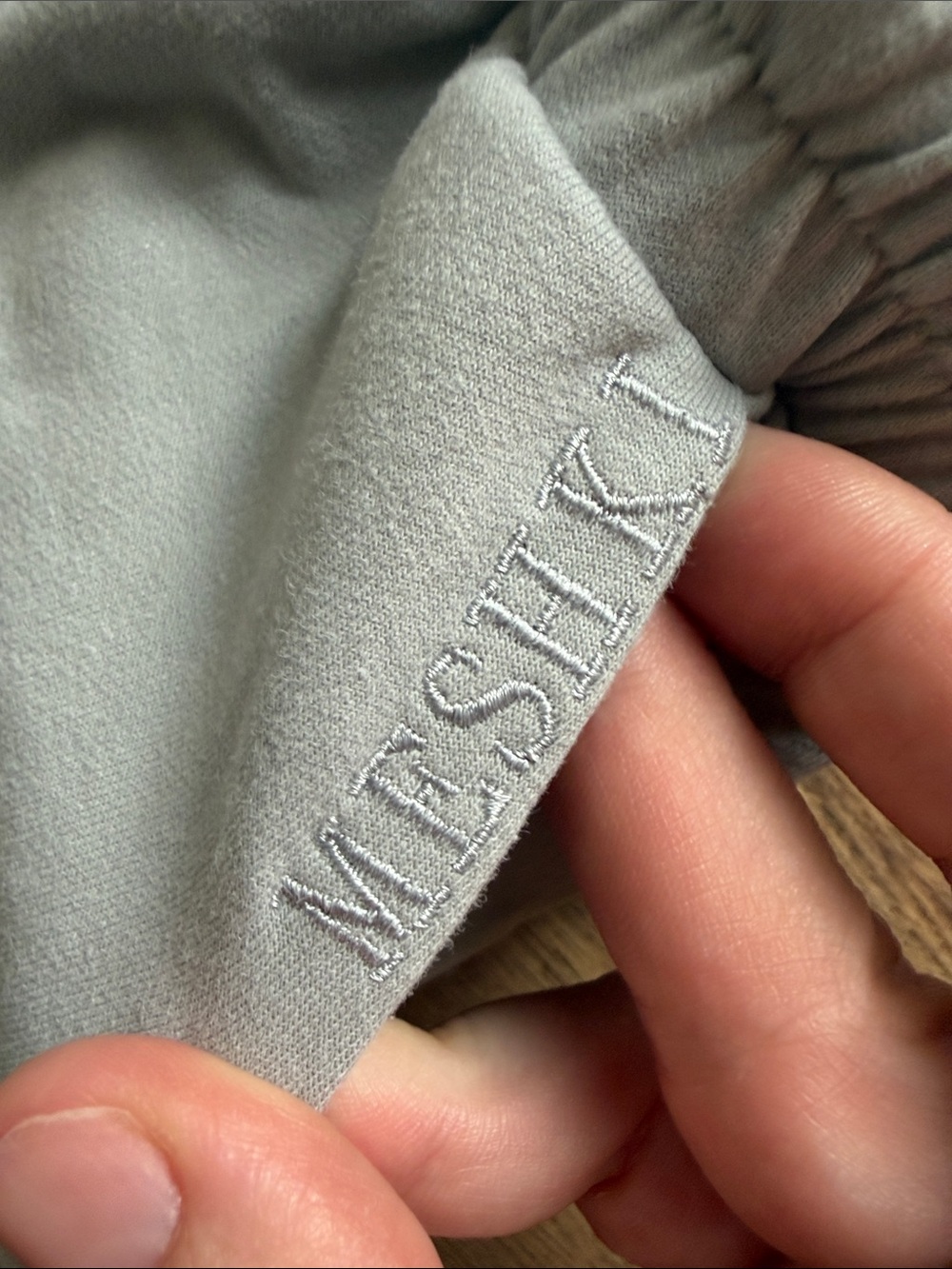 Meshki Light Gray Drawstring Joggers - Picture 2 of 5